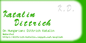 katalin dittrich business card